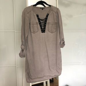 Utility Jean shirt dress